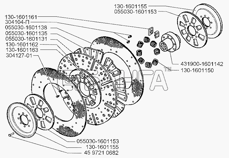 ЗИЛ ЗИЛ-5301 (2006) Схема Ведомый диск сцепления (усиленный)-52